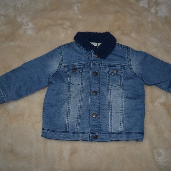Girls Denim Jacket Size 18 Months Lined - Picture 1 of 6